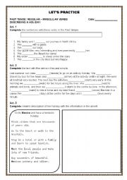 English Worksheet: Past tense: Regular and Irregular verbs