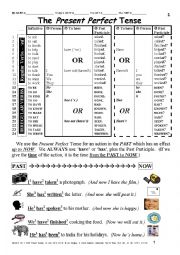 English Worksheet: VERB 004 Present Perfect Tense