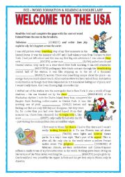 FCE - WORD FORMATION - REVISION - THE USA 