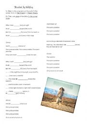 English Worksheet: Paradise- Coldplay