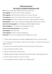 English Worksheet: Reading Guide - Edgar Allan Poes 