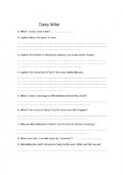 English Worksheet: Daisy Miller