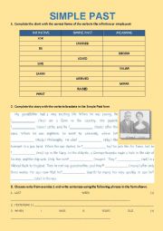 English Worksheet: Simple Past