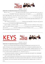 English Worksheet: How I Met Your Mother - Season 4 - Episode 21