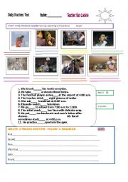 English Worksheet: Daily Routines 