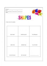 Shapes - Read and Draw