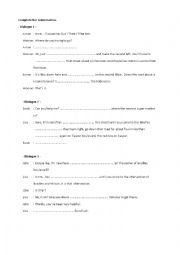 Direction Conversation worksheet