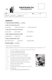 English Worksheet: Dr. Jekyll and Mr. Hyde 