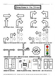 English Worksheet: SPEAKING 008 Directions in the Street