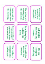 English Worksheet: Phrasal Verb Card Game