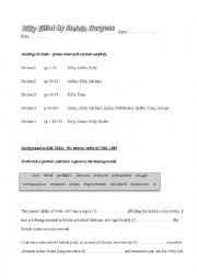 Billy Elliot (the book of the film, by Melvin Burgess) worksheets