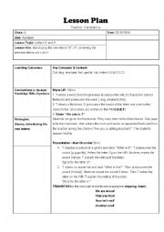 English Worksheet: Lesson-Plan The Letter G and the Letter H