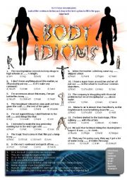 English Worksheet: Body idioms