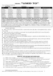 English Worksheet: VERB 006 Marginal Modal Verb ... Used To 