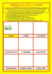 COLOURING, Vocabulary, 013 ... ELECTRIC