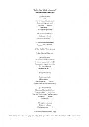 English Worksheet:  Do you want to build a snowman? Song