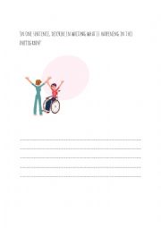 English Worksheet: What is Happening in this Photograph?
