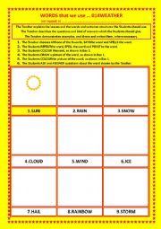 COLOURING, Vocabulary, 014 ... WEATHER