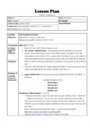 English Worksheet: Lesson-Plan The Letter I and J