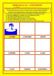 COLOURING, Vocabulary, 015 ... GEOGRAPHY