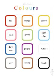 English Worksheet: Milous The Basics - Colours - Poster 1