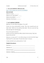 English Worksheet: World cup mascot