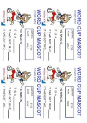 English Worksheet: Word Cup Mascot