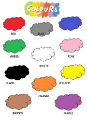 English Worksheet: colours