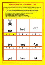 English Worksheet: COLOURING, Vocabulary, 018 ... ALPHABET 1-ABC