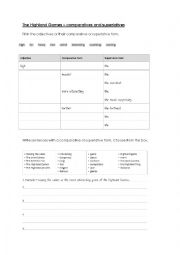 Highland games - comparatives and superlatives