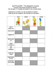 English Worksheet: BATTLESHIP  The Simpsons routine