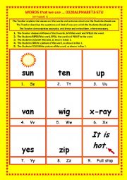 English Worksheet: COLOURING, Vocabulary, 020 ... ALPHABET 3-STU