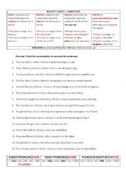 English Worksheet: Relative Clauses [who-which-whom-whose]