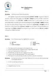 English Worksheet: Adverbs (Headway Advanced)