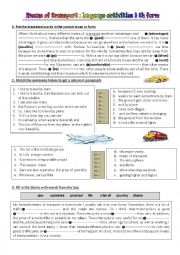 English Worksheet: transport 