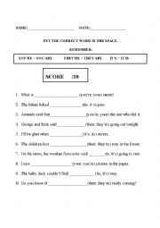 English Worksheet: Usage