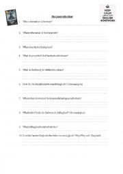 English Worksheet: The Canterville Ghost Short Story questions