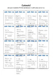 English Worksheet: Once there was AND, SO & BUT