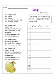 English Worksheet: Sing, The Carpenters