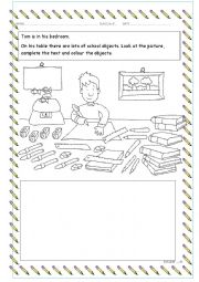 English Worksheet: SCHOOL OBJECTS