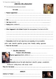 English Worksheet: The Truman Show characters