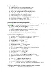 English Worksheet: Participle1