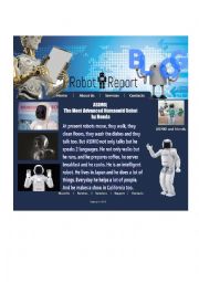 English Worksheet: Asimo, the robot