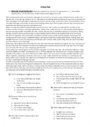 English Worksheet: Test - Upper Intermediate level