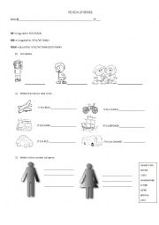 English Worksheet: 2ND GRADE REVIEW