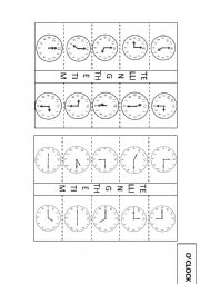 English Worksheet: Telling the time interactive notebook