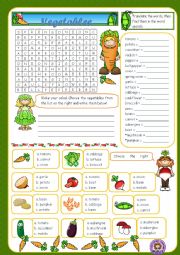 English Worksheet: Vegetables