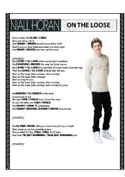 English Worksheet: Song: On The Loose by Niall Horan