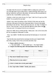 English Worksheet: the smart rabbit