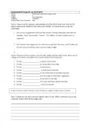 English Worksheet: Charlie and The Chocolate Factory Simple Past Worksheet